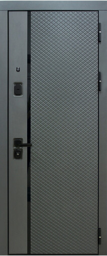 Входная дверь  Сталлер Акустика, 860*2050, 94 мм, снаружи мдф влагостойкий, покрытие Эмаль, Цвет Эмаль серая TSBR 7021