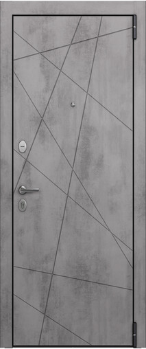 Входная дверь  Торэкс LF3 ALFA, 860*2050, 70 мм, снаружи мдф 10мм, покрытие пвх, Цвет Бетон тёмный