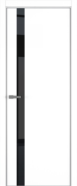 Межкомнатная дверь  ART Lite H2 ДО, массив + МДФ, эмаль, 800*2000, Цвет: Белая эмаль, Lacobel черный лак