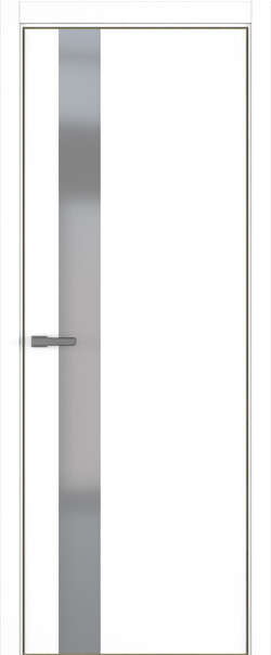 Межкомнатная дверь  ART Lite H3 ДО, массив + МДФ, эмаль, 800*2000, Цвет: Белая эмаль, Matelac серый мат.