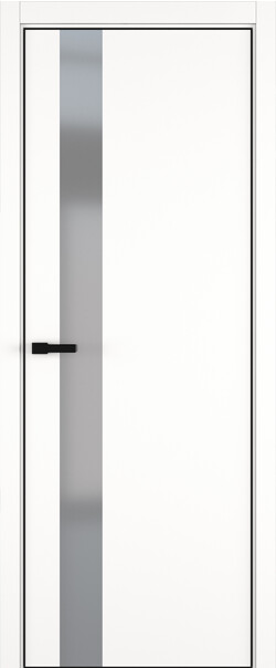Межкомнатная дверь  ART Lite H3 ДО, массив + МДФ, эмаль, 800*2000, Цвет: Белая эмаль, Matelac серый мат.