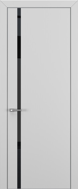 Межкомнатная дверь  Квалитет  К1, массив + МДФ, Полипропилен RENOLIT, 800*2000, Цвет: Матовый Серый, Lacobel Black Classic