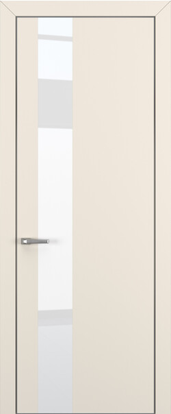 Межкомнатная дверь  Квалитет  К3, массив + МДФ, Полипропилен RENOLIT, 800*2000, Цвет: Матовый крем, Lacobel White Pure