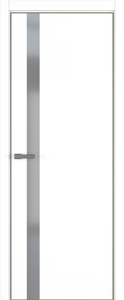 Межкомнатная дверь  ART Lite H2 ДО, массив + МДФ, эмаль, 800*2000, Цвет: Белая эмаль, Matelac серый мат.
