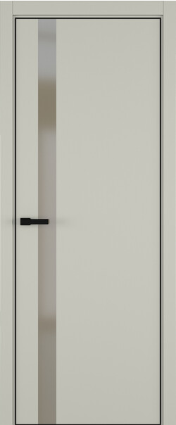 Межкомнатная дверь  ART Lite H2 ДО, массив + МДФ, эмаль, 800*2000, Цвет: Серый шелк эмаль RAL 7044, Matelac бронза мат.