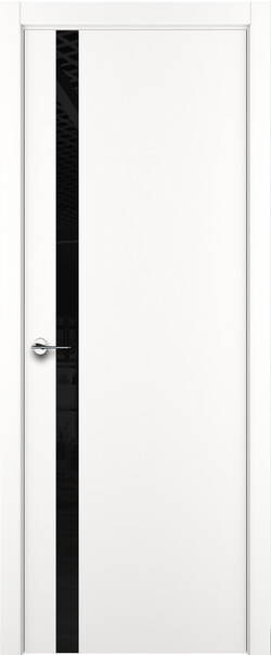 Межкомнатная дверь  ART Lite H2 ДО, массив + МДФ, эмаль, 800*2000, Цвет: Белая эмаль, Lacobel черный лак