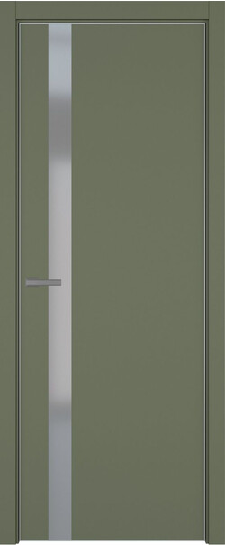 Межкомнатная дверь  ART Lite H2 ДО, массив + МДФ, эмаль, 800*2000, Цвет: Оливковая эмаль, Matelac серый мат.