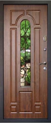 Входная дверь  Сталлер Бари NEW, 880*2050, 83 мм, внутри мдф влагостойкий, покрытие Vinorit, цвет Дуб темный
