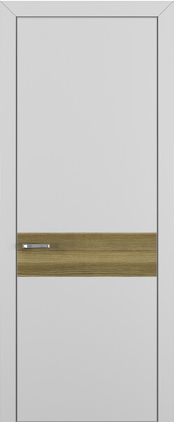 Межкомнатная дверь  Квалитет  К6, массив + МДФ, Полипропилен RENOLIT, 800*2000, Цвет: Матовый Серый, Вставка Дуб серый