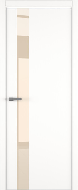 Межкомнатная дверь  ART Lite H3 ДО, массив + МДФ, эмаль, 800*2000, Цвет: Белая эмаль, Lacobel бежевый лак