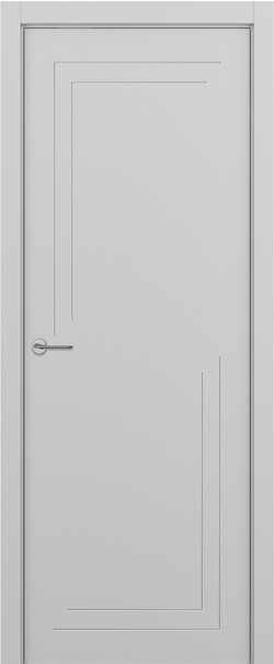 Межкомнатная дверь  ART Lite Contorno ДГ, массив + МДФ, эмаль, 800*2000, Цвет: Светло-серая эмаль RAL 7047, нет
