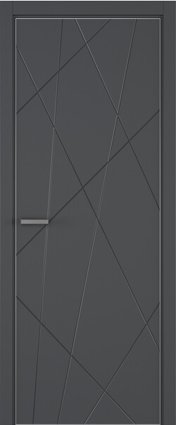 Межкомнатная дверь  ART Lite Chaos ДГ, массив + МДФ, эмаль, 800*2000, Цвет: Темно-серая эмаль, нет