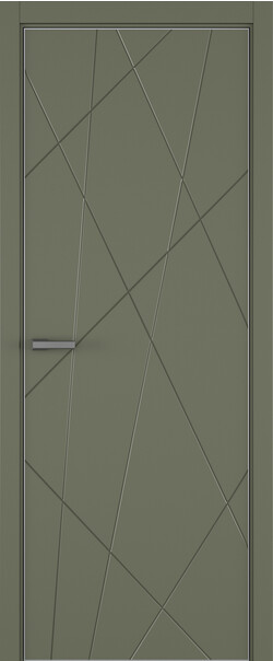 Межкомнатная дверь  ART Lite Chaos ДГ, массив + МДФ, эмаль, 800*2000, Цвет: Оливковая эмаль, нет