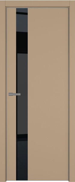 Межкомнатная дверь  ART Lite H3 ДО, массив + МДФ, эмаль, 800*2000, Цвет: Бежевая эмаль, Lacobel черный лак
