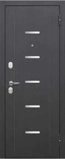 Входная дверь  Гарда  10 мм Серебро, 860*2050, 75 мм, снаружи металл, покрытие полимерно-порошковое, Цвет Антик серебро
