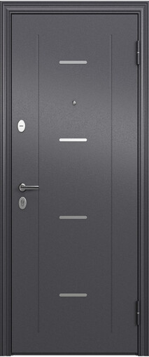 Входная дверь  Торэкс DELTA PRO MP D2, 860*2050, 74 мм, снаружи металл, покрытие полимерно-порошковое, Цвет Темно-серый букле графит