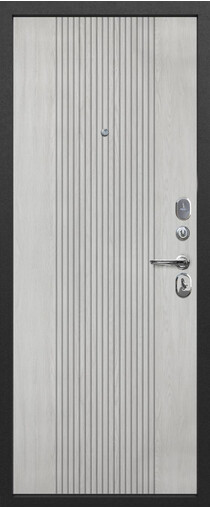 Входная дверь  Гарда Nova серебро, 860*2050, 60 мм, внутри мдф, покрытие пвх, цвет Белый ясень