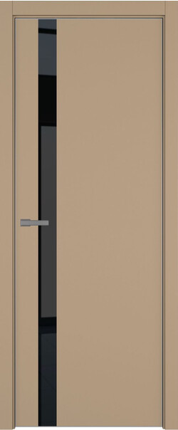 Межкомнатная дверь  ART Lite H2 ДО, массив + МДФ, эмаль, 800*2000, Цвет: Бежевая эмаль, Lacobel черный лак