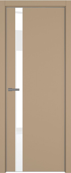 Межкомнатная дверь  ART Lite H2 ДО, массив + МДФ, эмаль, 800*2000, Цвет: Бежевая эмаль, Lacobel White Pure