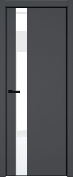 Межкомнатная дверь  ART Lite H3 ДО, массив + МДФ, эмаль, 800*2000, Цвет: Темно-серая эмаль, Lacobel White Pure