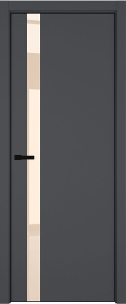 Межкомнатная дверь  ART Lite H2 ДО, массив + МДФ, эмаль, 800*2000, Цвет: Темно-серая эмаль, Lacobel бежевый лак