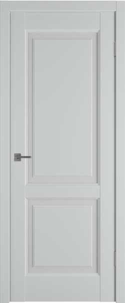 Межкомнатная дверь  Emalex Elegant 2 ДО, массив + МДФ, экошпон (полипропилен), 800*2000, Цвет: Steel, Fly White cloud