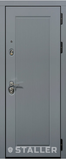 Входная дверь  Сталлер Сафира, 860*2050, 94 мм, снаружи мдф влагостойкий, покрытие Эмаль, Цвет RAL 7012