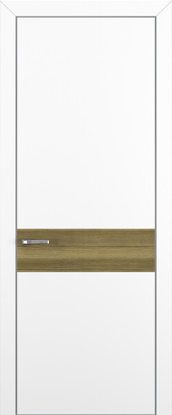 Межкомнатная дверь  Квалитет  К6, массив + МДФ, Полипропилен RENOLIT, 800*2000, Цвет: Белый матовый, Вставка Дуб серый
