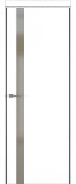 Межкомнатная дверь  ART Lite H2 ДО, массив + МДФ, эмаль, 800*2000, Цвет: Белая эмаль, Matelac бронза мат.