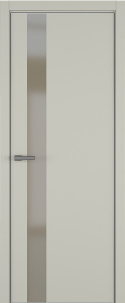 Межкомнатная дверь  ART Lite H3 ДО, массив + МДФ, эмаль, 800*2000, Цвет: Серый шелк эмаль RAL 7044, Matelac бронза мат.
