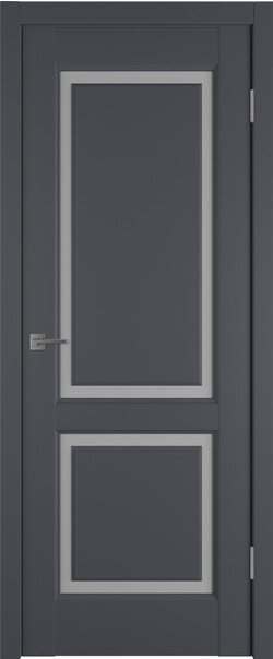 Межкомнатная дверь  Emalex Elegant 2 ДО, массив + МДФ, экошпон (полипропилен), 800*2000, Цвет: Onyx, Fly White cloud