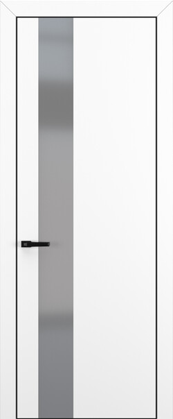 Межкомнатная дверь  Квалитет  К3, массив + МДФ, Полипропилен RENOLIT, 800*2000, Цвет: Белый матовый, Matelac Silver Grey