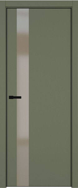 Межкомнатная дверь  ART Lite H3 ДО, массив + МДФ, эмаль, 800*2000, Цвет: Оливковая эмаль, Matelac бронза мат.
