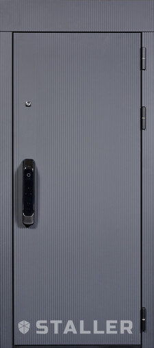 Входная дверь  Сталлер Либерти, 860*2050, 94 мм, снаружи мдф влагостойкий 16мм, покрытие Эмаль, Цвет RAL 9011