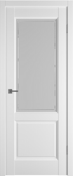Межкомнатная дверь  Emalex Elegant 2 ДО, массив + МДФ, экошпон (полипропилен), 800*2000, Цвет: Ice, Crystal Cloud