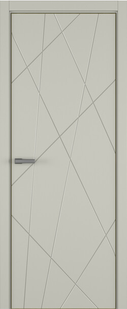 Межкомнатная дверь  ART Lite Chaos ДГ, массив + МДФ, эмаль, 800*2000, Цвет: Серый шелк эмаль RAL 7044, нет