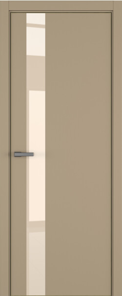 Межкомнатная дверь  ART Lite H3 ДО, массив + МДФ, эмаль, 800*2000, Цвет: Бежевая эмаль, Lacobel бежевый лак