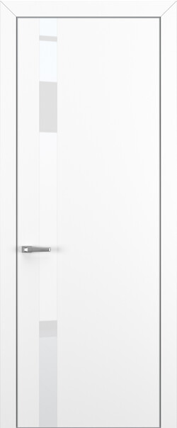 Межкомнатная дверь  Квалитет  К2, массив + МДФ, Полипропилен RENOLIT, 800*2000, Цвет: Белый матовый, Lacobel White Pure