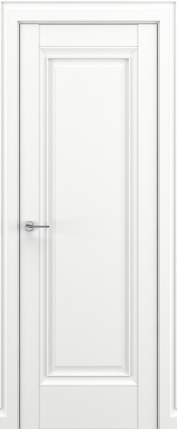 Межкомнатная дверь  Classic Baguette Неаполь ДГ Baguette B1, массив + МДФ, Полипропилен RENOLIT, 800*2000, Цвет: Белый матовый, нет