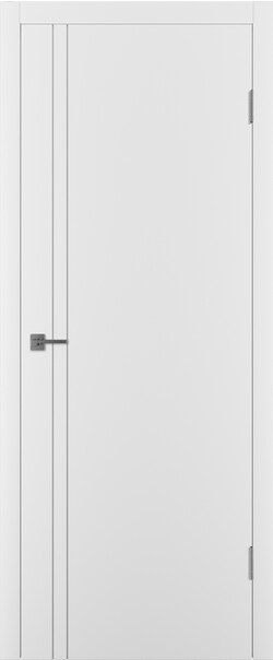 Межкомнатная дверь  Winter Меридиан 2V ДГ, массив + МДФ, эмаль, 800*2000, Цвет: Белая эмаль, нет