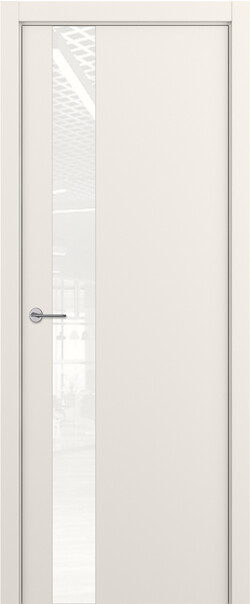 Межкомнатная дверь  ART Lite H3 ДО, массив + МДФ, эмаль, 800*2000, Цвет: Жемчужно-перламутровая эмаль, Lacobel White Pure