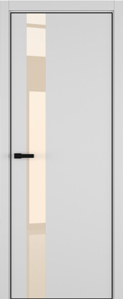 Межкомнатная дверь  ART Lite H3 ДО, массив + МДФ, эмаль, 800*2000, Цвет: Светло-серая эмаль RAL 7047, Lacobel бежевый лак