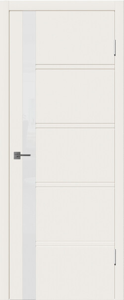 Межкомнатная дверь  Winter Бостон ДО, массив + МДФ, эмаль, 800*2000, Цвет: Слоновая кость эмаль, Lacobel белый лак