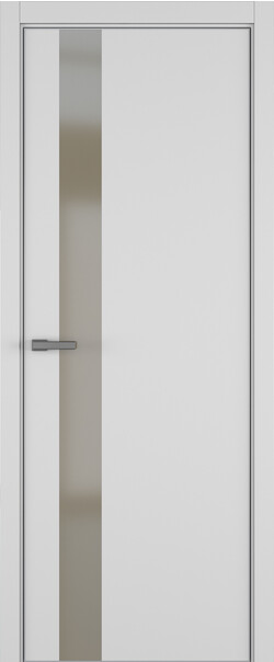 Межкомнатная дверь  ART Lite H3 ДО, массив + МДФ, эмаль, 800*2000, Цвет: Светло-серая эмаль RAL 7047, Matelac бронза мат.