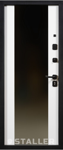 Входная дверь  Сталлер Авангард, 860*2050, 94 мм, внутри мдф влагостойкий, покрытие Эмаль, цвет RAL 9003 (ЮР-10)