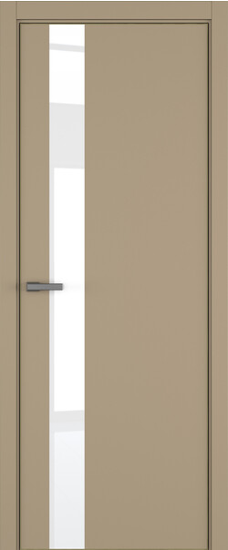 Межкомнатная дверь  ART Lite H3 ДО, массив + МДФ, эмаль, 800*2000, Цвет: Бежевая эмаль, Lacobel White Pure