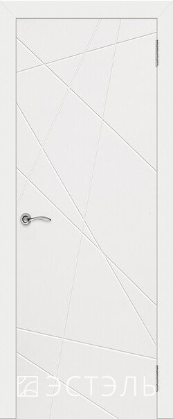 Межкомнатная дверь  Эстель Граффити5 ДГ, массив + МДФ, эмаль, 800*2000, Цвет: Белая эмаль, нет