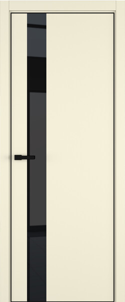 Межкомнатная дверь  ART Lite H3 ДО, массив + МДФ, эмаль, 800*2000, Цвет: Жемчужно-перламутровая эмаль, Lacobel черный лак