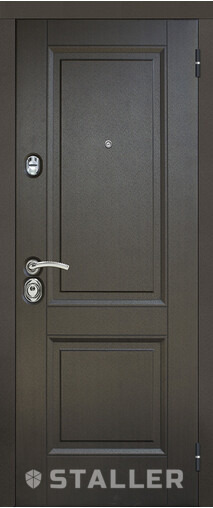 Входная дверь  Сталлер Нова Классик, 860*2050, 83 мм, снаружи мдф влагостойкий, покрытие Vinorit, Цвет Дуб темный