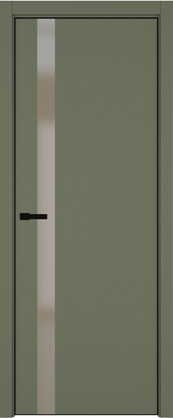 Межкомнатная дверь  ART Lite H2 ДО, массив + МДФ, эмаль, 800*2000, Цвет: Оливковая эмаль, Matelac бронза мат.
